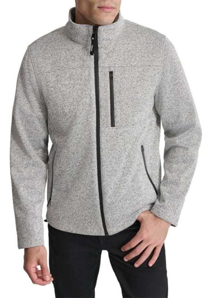 DKNY Knit Zip Fleece Jacket