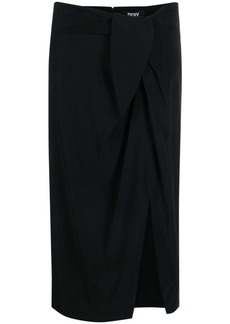 DKNY knot-detail midi skirt