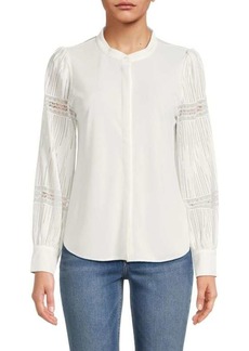 DKNY Lace Sleeve Shirt