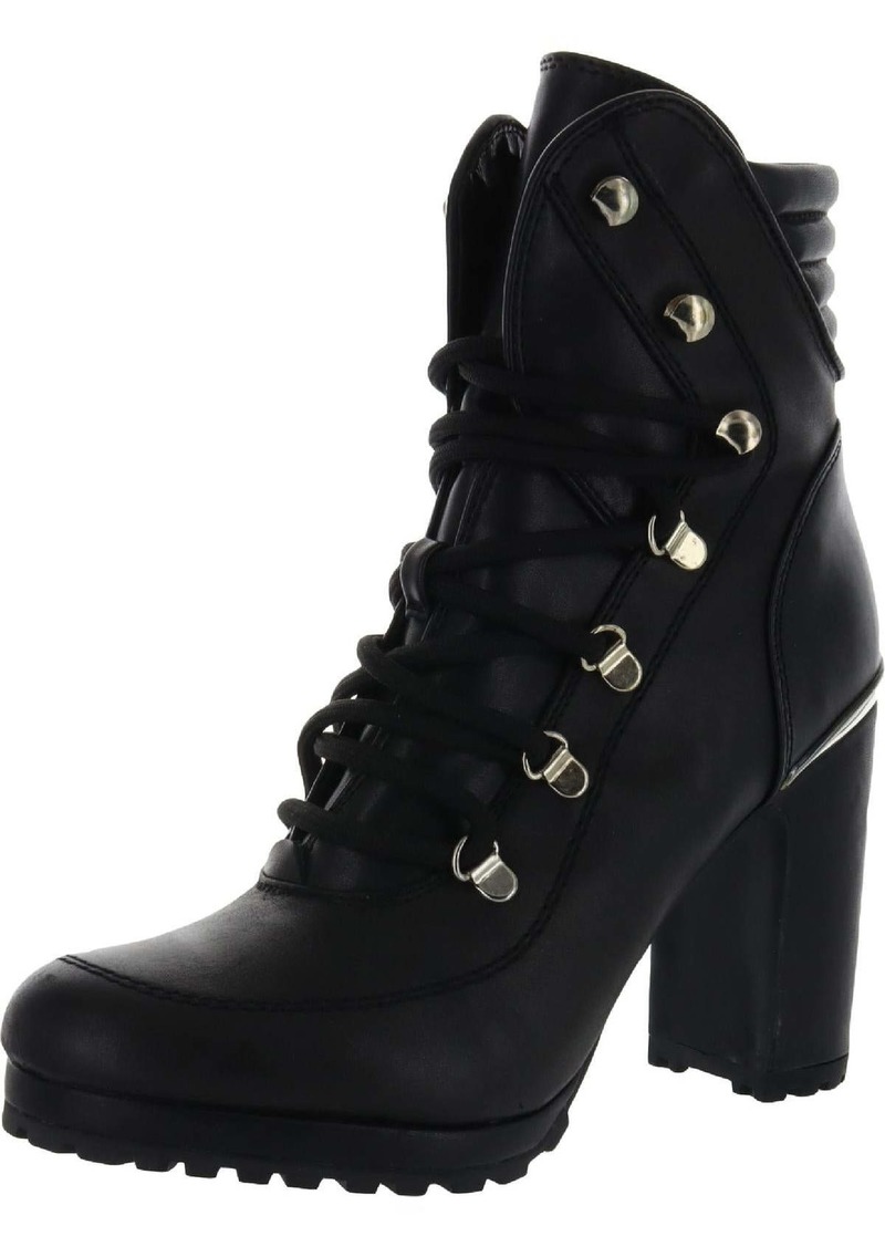 DKNY Lenni Womens Lace-Up Lace Up Platform Boots