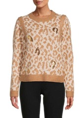 DKNY Leopard Pattern Sweater
