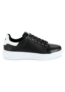 DKNY Logo Leather Low Top Sneakers