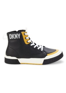 DKNY Logo Mid Top Sneakers