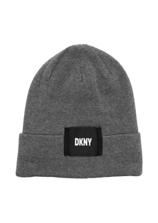 DKNY logo-patch beanie