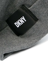 DKNY logo-patch beanie