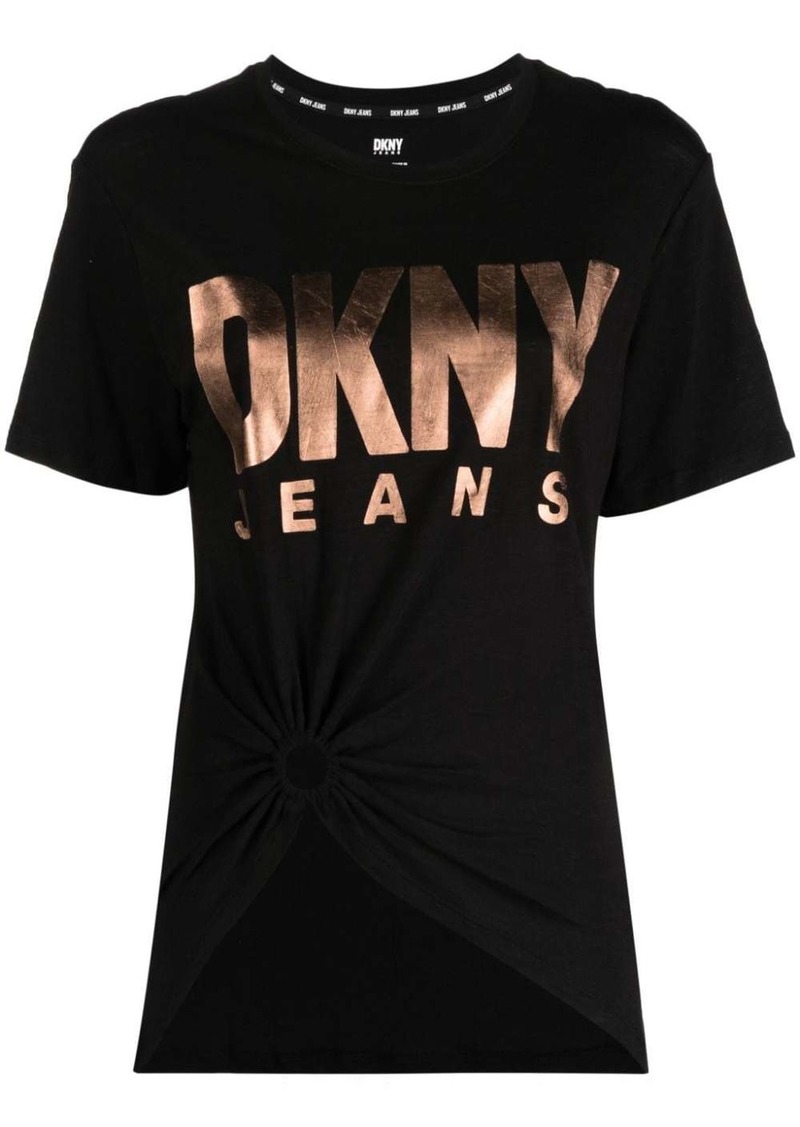 DKNY logo-print cotton-blend T-shirt