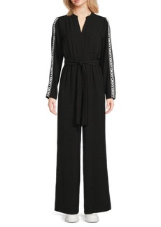 DKNY Logo Textured Jumpsuit