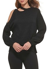 DKNY Long Sleeve Asymmetrical Cutout Sweater