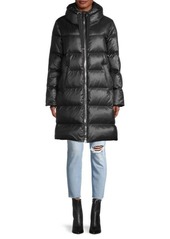 DKNY Longline Hooded Down Puffer Jacket