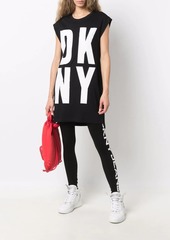 DKNY longline logo-print vest top