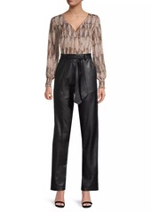 DKNY Main Event Georgette Wrap Blouse