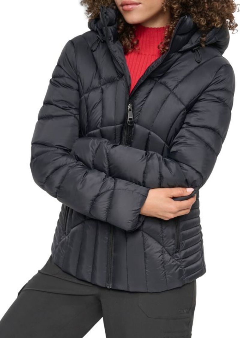 DKNY Missy Hooded Packable Puffer Jacket