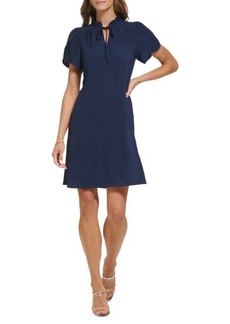 DKNY Mockneck Envelope Sleeve Mini Dress