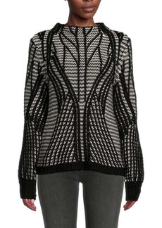 DKNY Mockneck Wool Blend Sweater