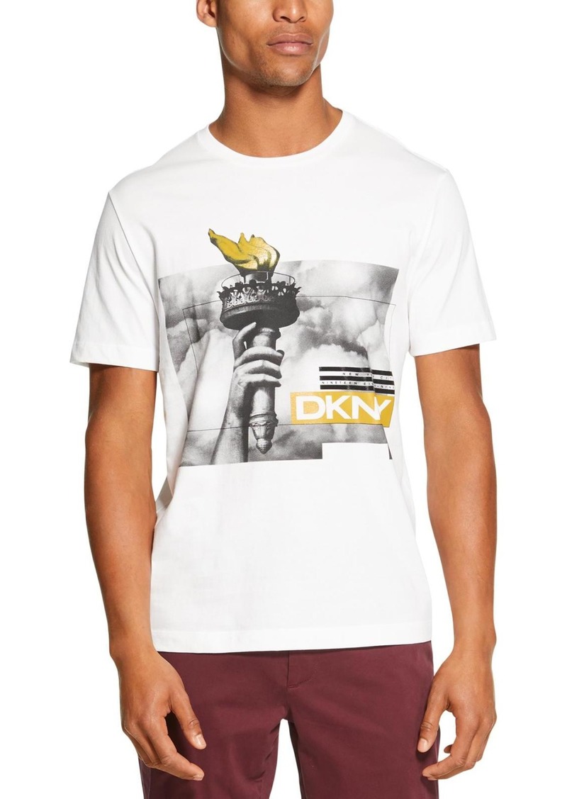 DKNY New York City Mens Graphic Short Sleeve Logo T-Shirt