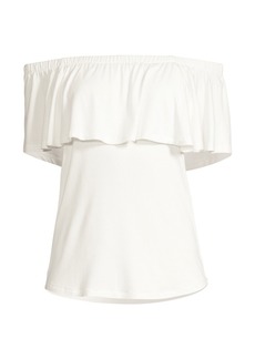 DKNY Off-The-Shoulder Ruffle Top