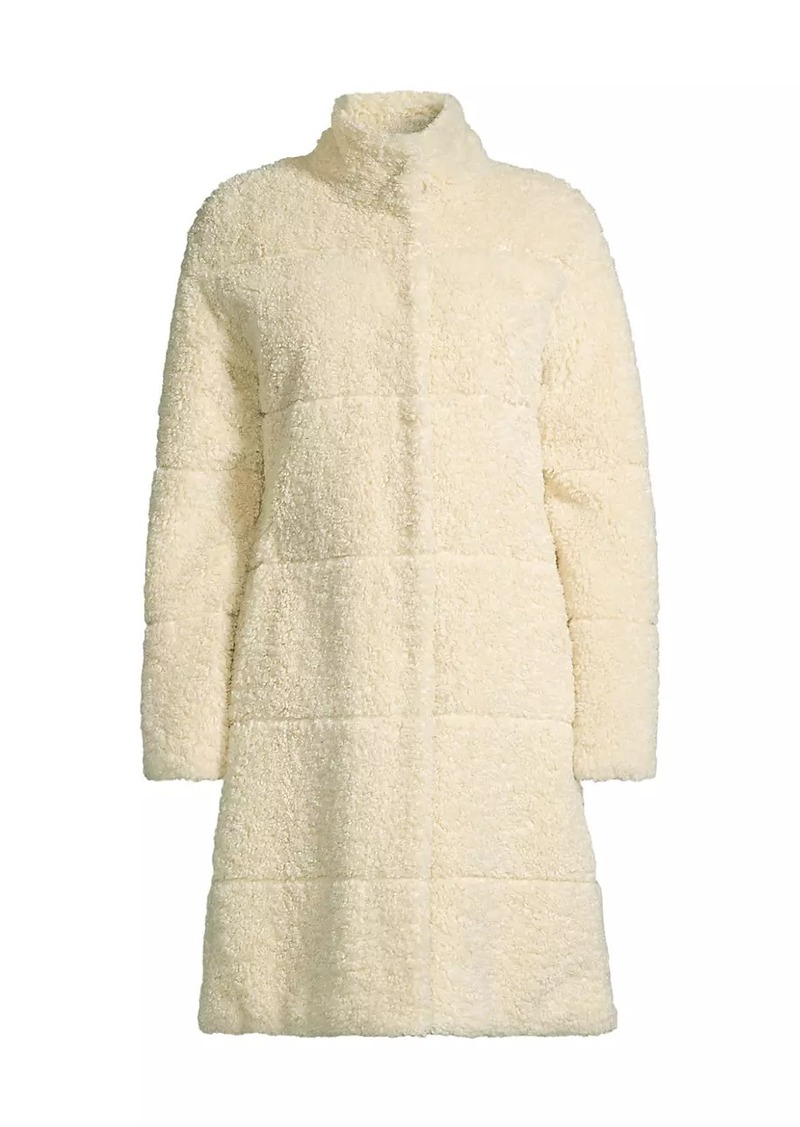 DKNY Quilted Sherpa Coat