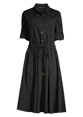 DKNY Roll-Sleeve Fit-&-Flare Shirtdress