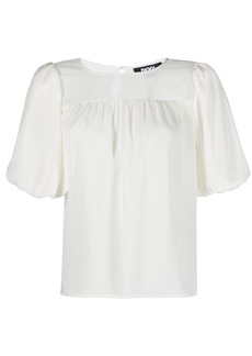 DKNY ruched-detail short-sleeves blouse