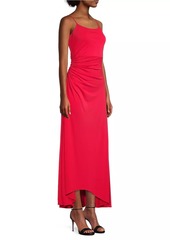 DKNY Rustic Chic Crepe Ruched Maxi Dress