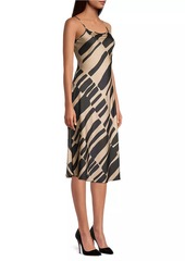 DKNY Rustic Chic Geometric Slip Midi-Dress