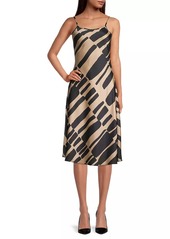 DKNY Rustic Chic Geometric Slip Midi-Dress