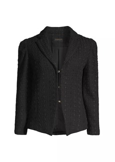 DKNY Rustic Chic Ribbon Tweed Jacket