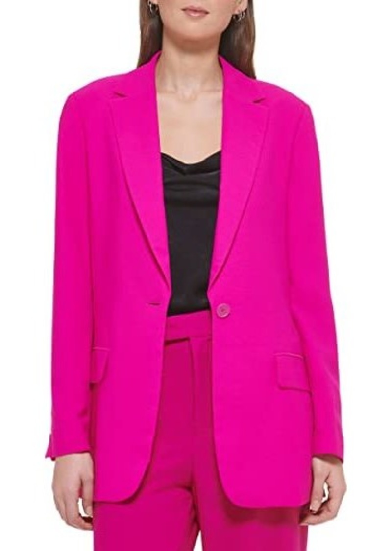 DKNY Satin Back Crepe Blazer