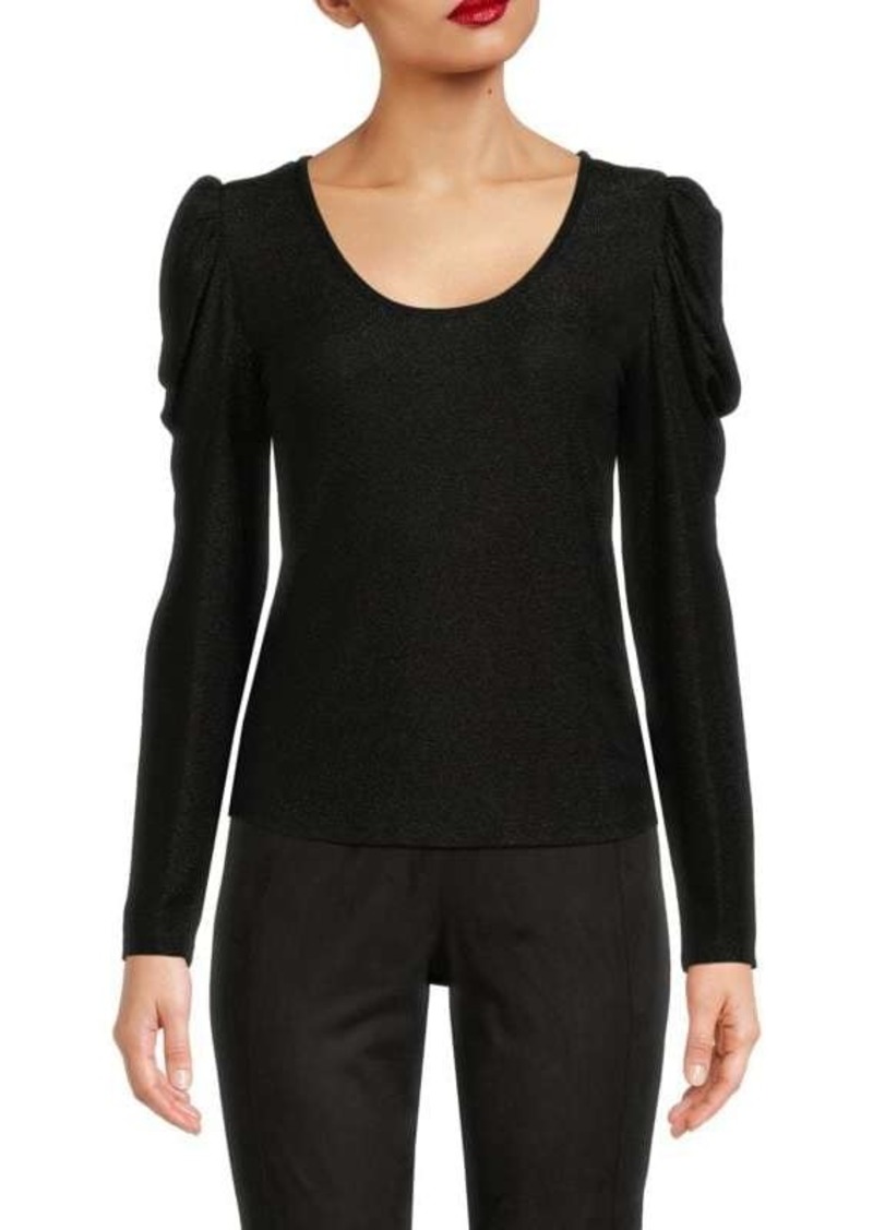 DKNY Scoopneck Puff Sleeve Top