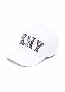 DKNY sequin-embellished logo baseball cap