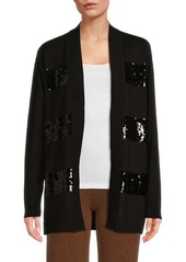 DKNY ​Sequin Open Front Cardigan