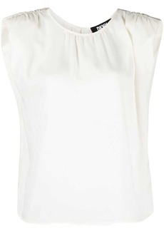 DKNY shoulder-pads sleeveless blouse