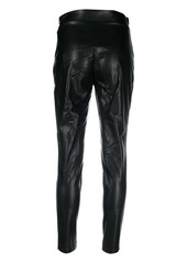 DKNY slim-cut faux leather trousers