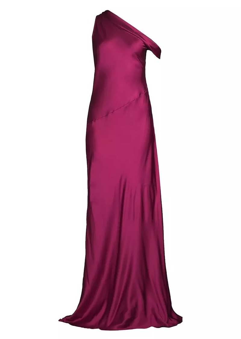 DKNY Social Draped One-Shoulder Gown