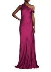 DKNY Social Draped One-Shoulder Gown