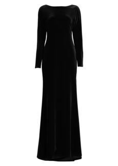 DKNY Social Occasion Jewel Back Velvet Gown