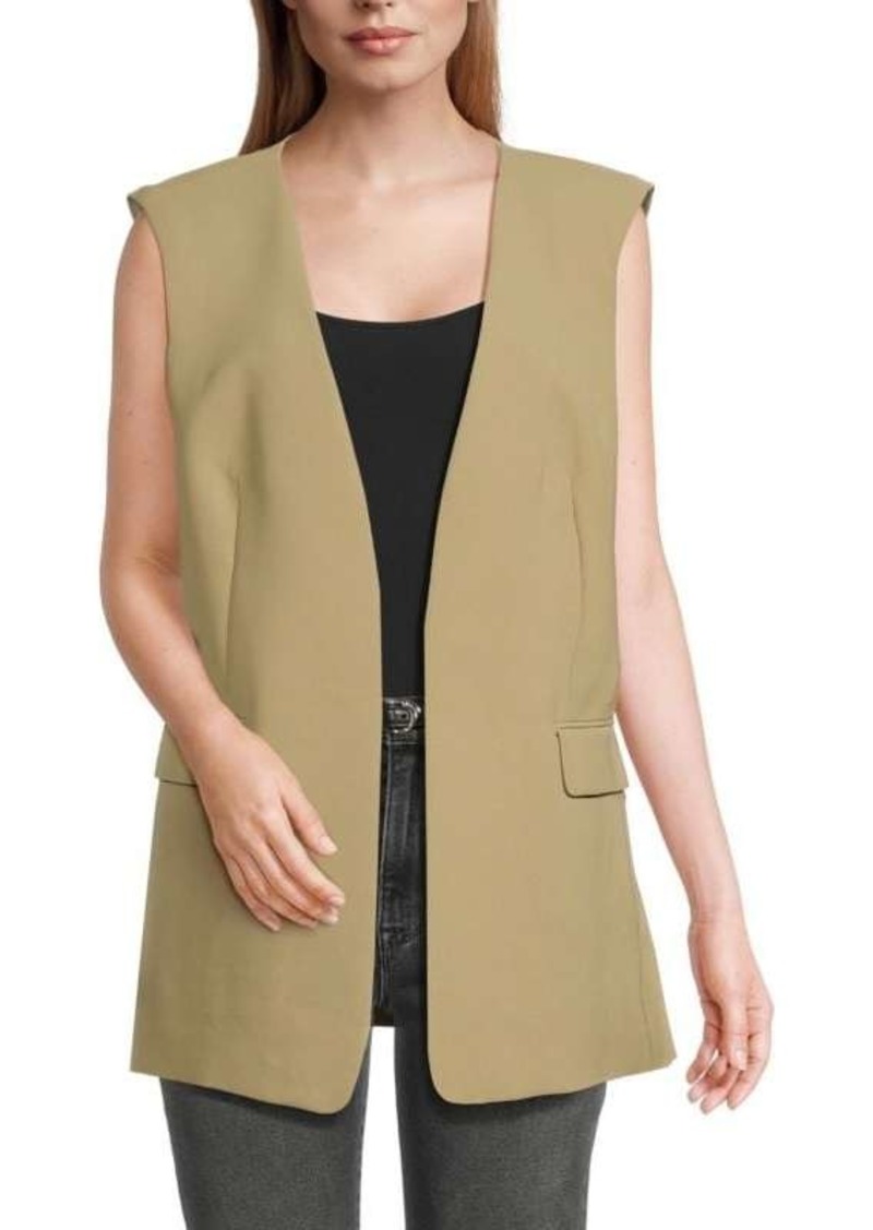 DKNY Solid Open Front Vest