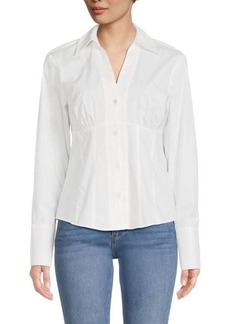 DKNY Solid Ruched Shirt