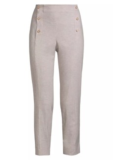 DKNY Straight-Leg Linen-Blend Sailor Pants