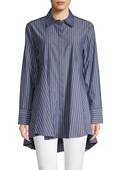 DKNY Striped Cotton Long-Sleeve Shirt