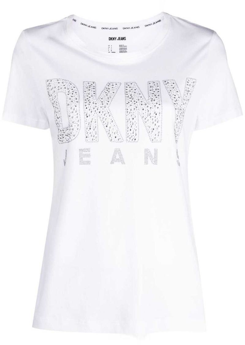 DKNY stud-embellished short-sleeve T-shirt