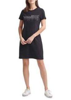 DKNY Studded Logo T-Shirt Dress
