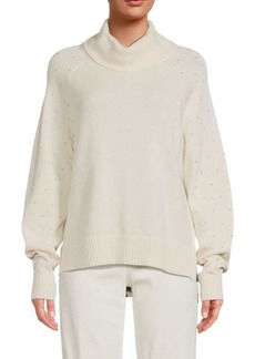 DKNY Studded Turtleneck Sweater