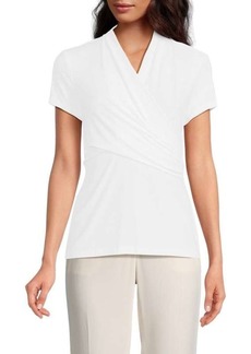 DKNY Surplice Ruched Top