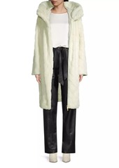 DKNY Textured Faux-Fur Coat