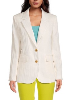 DKNY Textured Notch Lapel Blazer