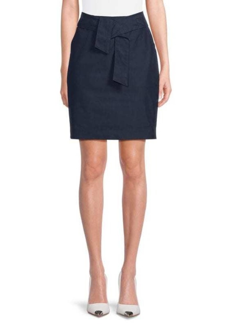 DKNY Tie Front Mini Skirt