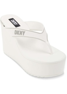 DKNY TRINA Womens Thong Sandals Wedge Heel Wedge Heels