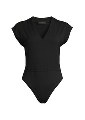 DKNY V-Neck Cap-Sleeve Bodysuit