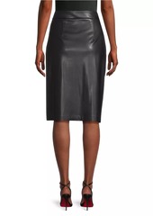 DKNY Vintage Glam Faux Leather Skirt